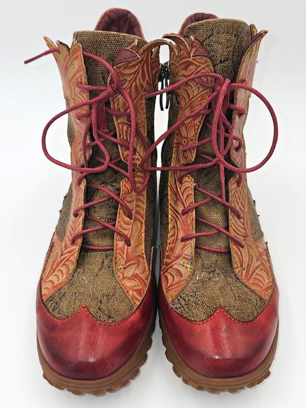 L'Artiste Spring Step Ileana Ankle Boots Red- Women's size US 6.5-7 / EU 37 - Picture 3 of 16